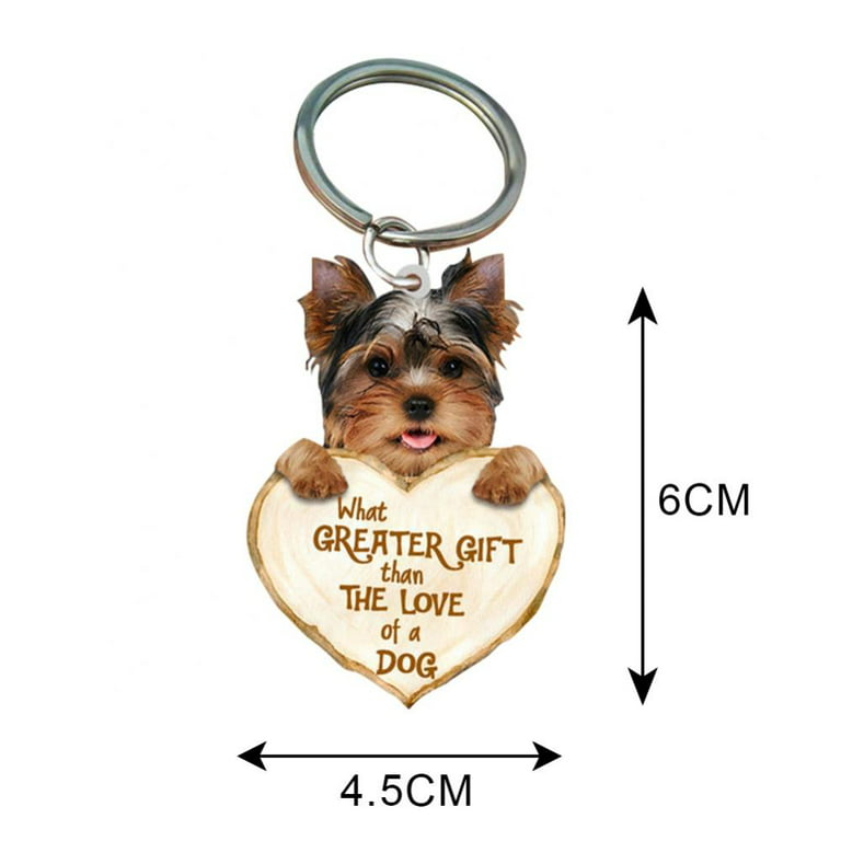 Personalised Pug Dog Keyring Bag Tag Keychain