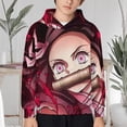 thumbnail image 3 of Demon Slayer Kids Hoodie Cozy Hooded Sweatshirt Long Sleeve Sweater Tops Pullover Hoodies Boys Girls 8-12Y, 3 of 8
