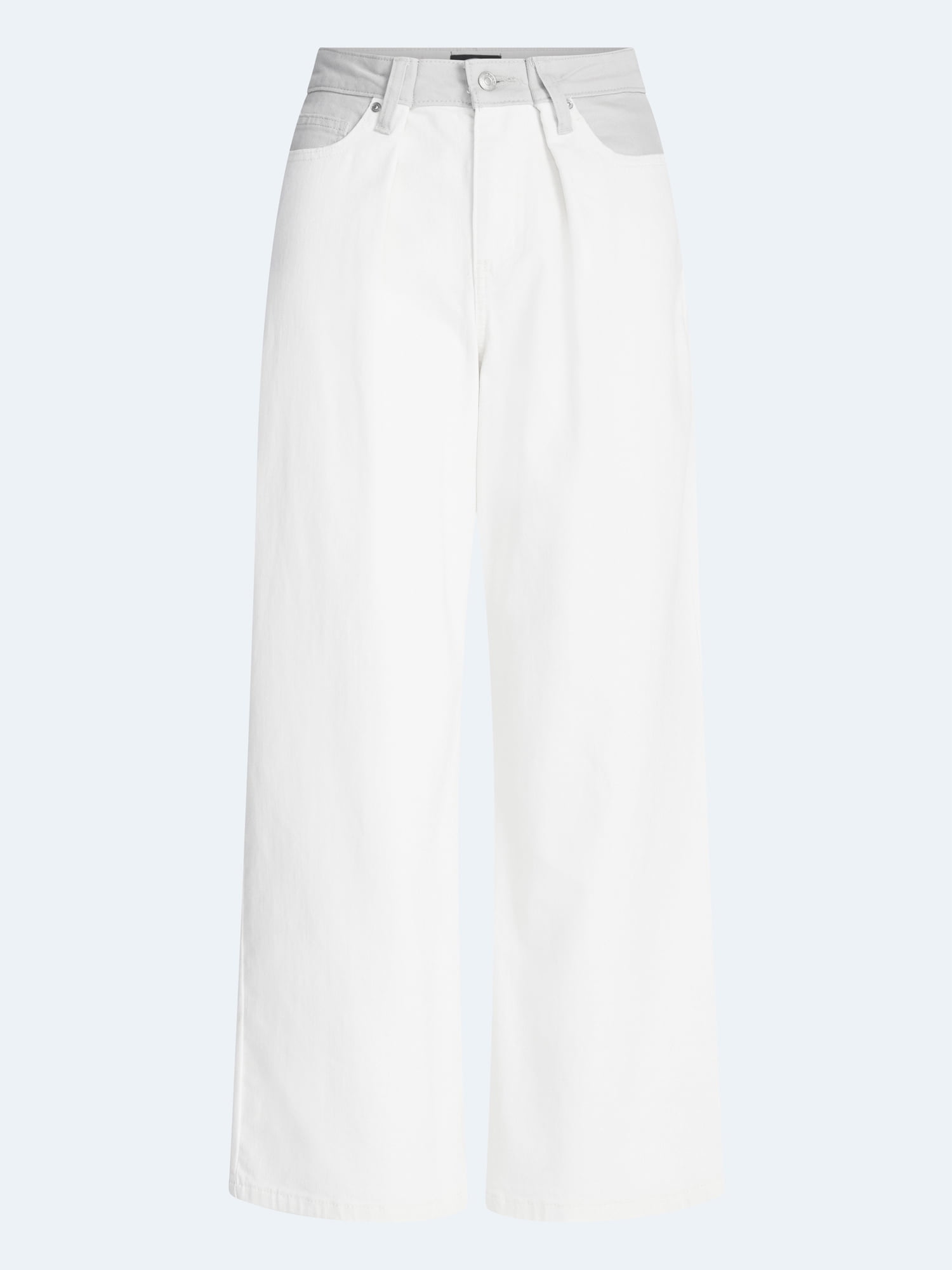 Scoop Women's and Women's Plus Mid-Rise Colorblock Wide Leg Jeans, Available in Short, Reg, and Long, Sizes 0-26W