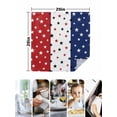 thumbnail image 4 of Red Blue Stars 4th of July Cloth Napkins Set of 4 Reusable Dinner Napkins, Independence Day Retro Cocktail Napkin Washable Table Napkins for Wedding/Holiday Party/Baby Shower 20"x20", 4 of 7