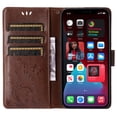 thumbnail image 2 of TECH CIRCLE for Apple iPhone 16 Pro Max Case 6.9" 2024 - PU Leather Flip Wallet Phone Case with Credit Card Holder Slots & Stand Function, Lightweight Slim Cute Butterfly Cover with Lanyard, Brown, 2 of 7