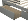 thumbnail image 6 of SYNGAR Gray Wood Storage Bed Twin Bed Frame, Twin Size Platform Bed with Solid Slats and Drawers, No Box Spring Needed, 6 of 7