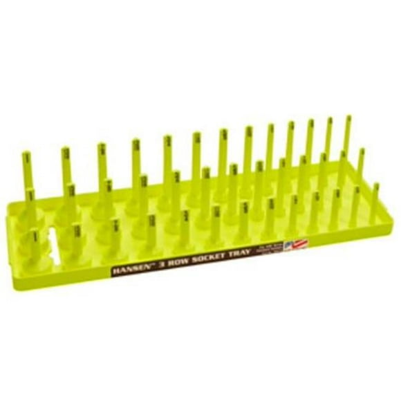 Hansen Global HR92006 3 Row Socket Holder, HV Yellow - Pack of 4
