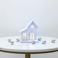 thumbnail image 4 of Darzheoy Lighted Wooden Christmas Village Villa Desktop Decoration for Holiday Decor Snow Scene with Lighting Festive Display, 4 of 5