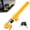 Yellow, variant on Steering Wheel Lock, Heavy Duty Anti-Theft Car Device with Double Hooks Design for Enhanced Vehicle Protection, Adjustable Length Locking with 2 Keys Universal Fit, Yellow