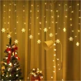 thumbnail image 3 of Guirnalda de luces LED navideñas de 3 m con forma de copo de nieve, guirnalda de luces de hadas para exteriores, para decoración de hogar, fiesta, jardín y Año Nuevo, 3 of 5