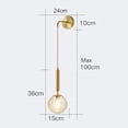 thumbnail image 3 of Aplique de pared elegante, luz suave y difusa con pantalla de vidrio transparente, lámpara de pared minimalista para dormitorio, porche cubierto, terraza, admite bombillas con base E27 (no incluidas), 3 of 5