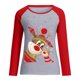 thumbnail image 3 of Camisas Navideñas Para Mujer Blusa de Manga Larga Con Estampado Casual Raglan Odeerbi ODB209661, 3 of 4