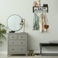 thumbnail image 3 of BizChair Coat Rack Wall Mounted Shelf Rustic 12"x 24" Entryway Organizer, 3 of 10