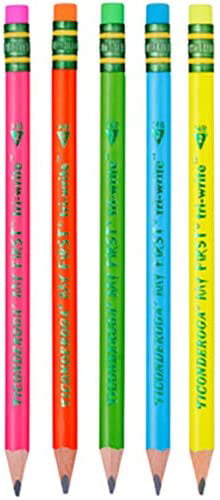 6 Packs X13002 Ticonderoga My First Tri-Write Wood-Cased Pencils Neon Colors 2 Count 