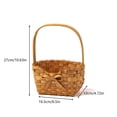 thumbnail image 2 of Handwoven Wicker Flower Girl Basket With Bow Wedding Petal Basket Small Storage Basket For Ceremony Party Home Decor, 2 of 7