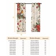 thumbnail image 6 of Fsddascl Christmas Blackout Curtains for Bedroom/Living Room, Thermal Insulated Kitchen Curtains, Xmas Botanical Birds Poinsettia Balls Vintage Grommet Darkening Window Treatment Drapes 52"x63"x2, 6 of 6