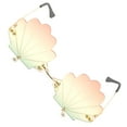 thumbnail image 4 of GARVALON 1Pcs Sun Glasses Women Multi Color Irregular Shell Shape For Parties And Vacations, 4 of 8