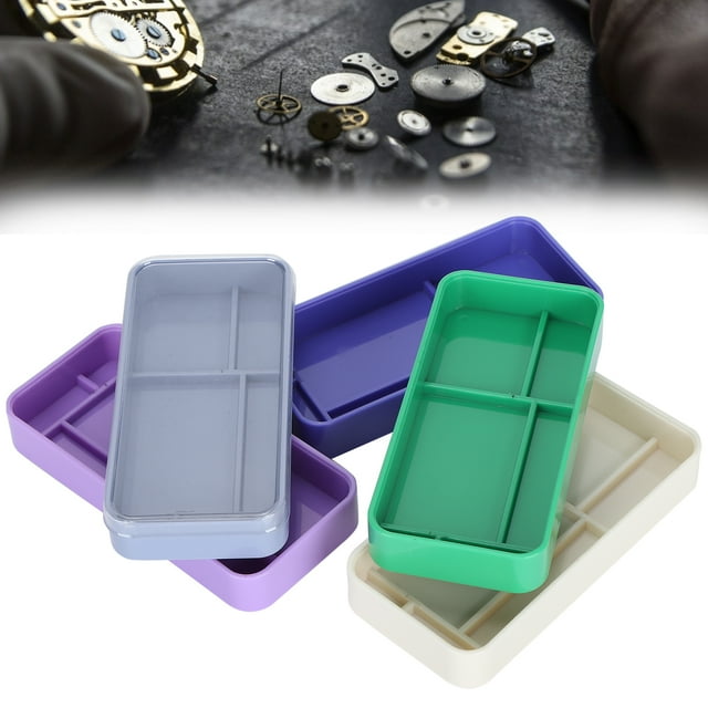 Dioche Watch Parts Storage Box Watch Tiny Accessories Storage Rectangle Organizer Case