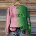 thumbnail image 2 of Tiweut Sweatshirt for Women Pink Green Musical Movie Fall Crew Neck Long Sleeve Pullover, 2 of 3