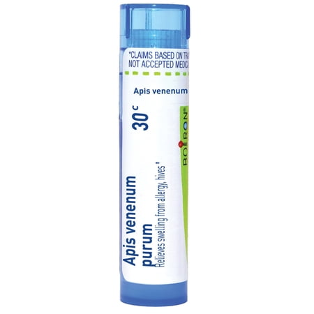 Boiron Apis Venenum Purum 30C, Homeopathic Medicine for Swelling From Allergy, Hives, 80 Pellets
