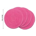thumbnail image 3 of ¡Compre 2 y obtenga 3! Juego de 4 piezas de tapete para comida, tapete redondo tejido, vajilla Beige, almohadilla para taza, 3 of 5