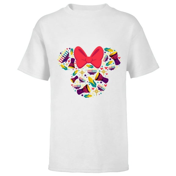 Disney Minnie Mouse Icon Kwanzaa - Short Sleeve T-Shirt for Kids – Customized-White