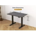 thumbnail image 3 of Seang Electric Standing Desk Adjustable Height, 40 x 24 Inch Sit Stand Desk with T-Shaped Frame, 3 Memory Presets & Cable Management for Home Office Computer Workstation, Black Frame/Black Top, 3 of 18