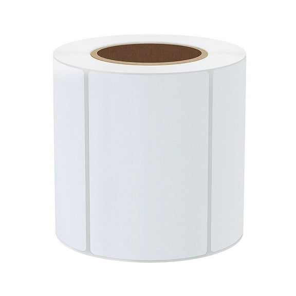 SJPACK 1 Roll 4" x 2" Direct Thermal Shipping Labels, Blank Barcodes Address UPC Stickers, Compatible with Rollo & Zebra, 750 Labels per Roll