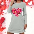 thumbnail image 2 of Ruimatai Women's Nightgown Long Sleeve Round Neck Sleepwear Soft Comfortable Sleep Dress for Home Lounge, 2 of 5