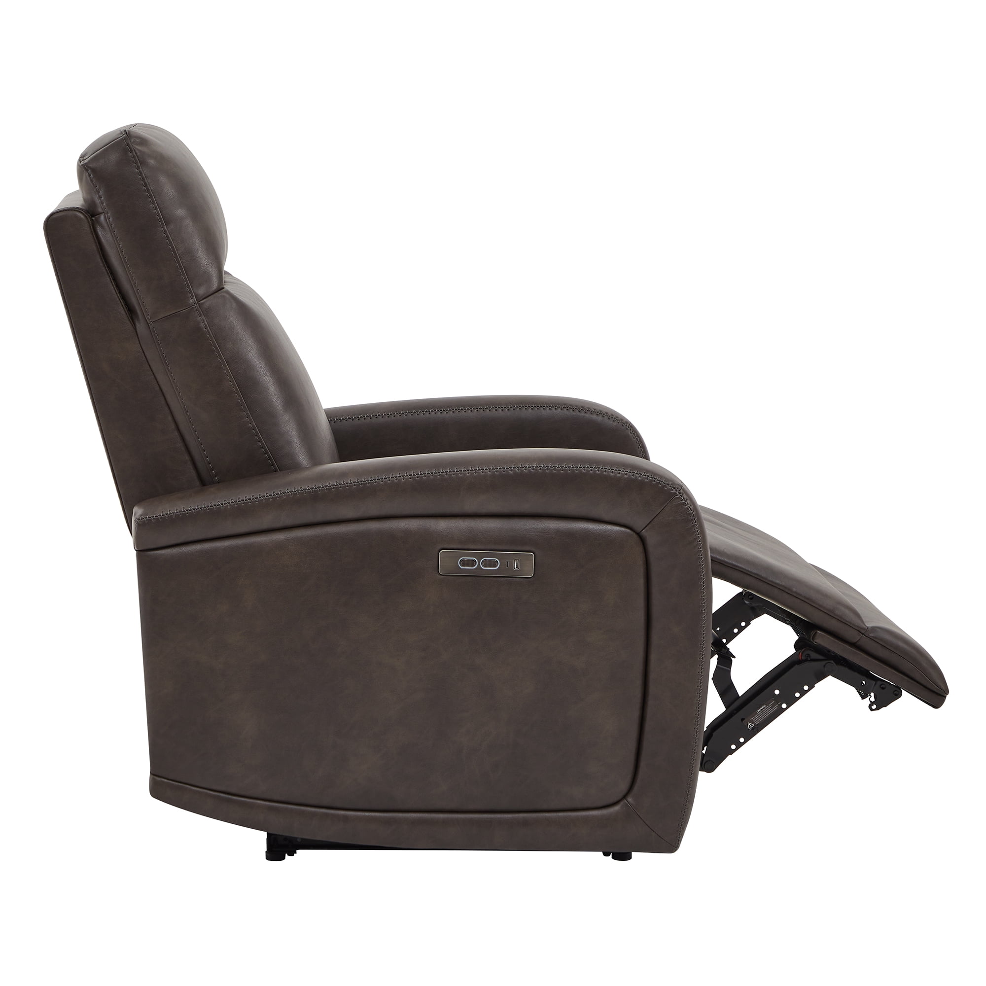CHITA Electric Power Recliner, Zero Wall Hugger Recliners RV Recliners for Small Space Living Room, Faux Leather Single Sofa Chair with Adjustable Headrest USB&Type-C Charge, Chocolate Brown