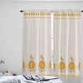 thumbnail image 4 of Orange Pumpkins Fall Kitchen Curtains 84 Inches Long, Thanksgiving Maple Leaf Burlap Rod Pocket Window Curtains Panels for Bedroom/Bathroom/Nursery, Light Filtering Treatment Curtains Drapes 52"x84", 4 of 5