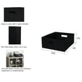 Better Homes & Gardens HalfSize Fabric Storage Bin, 2 Pack, Black
