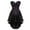 Black, variant on Womens Lace Goth Court Corset Sexy Sleeveless Body Shapewear Sets Plus Size Retro Dress Stapless Vintage Party Dress