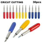 HOTBEST 30 Pieces Of Cutting Blades 30°45°60° Blades Suitable For Cricut Cutting Blades Explore Air 2/Maker Vinyl Cutters Suitable For Maker Machines Replacement Blades