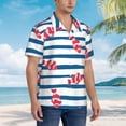 thumbnail image 5 of Bixox Men's Hawaiian Shirts Men's Clown Fish Print Short-Sleeve Shirt-Large, 5 of 8