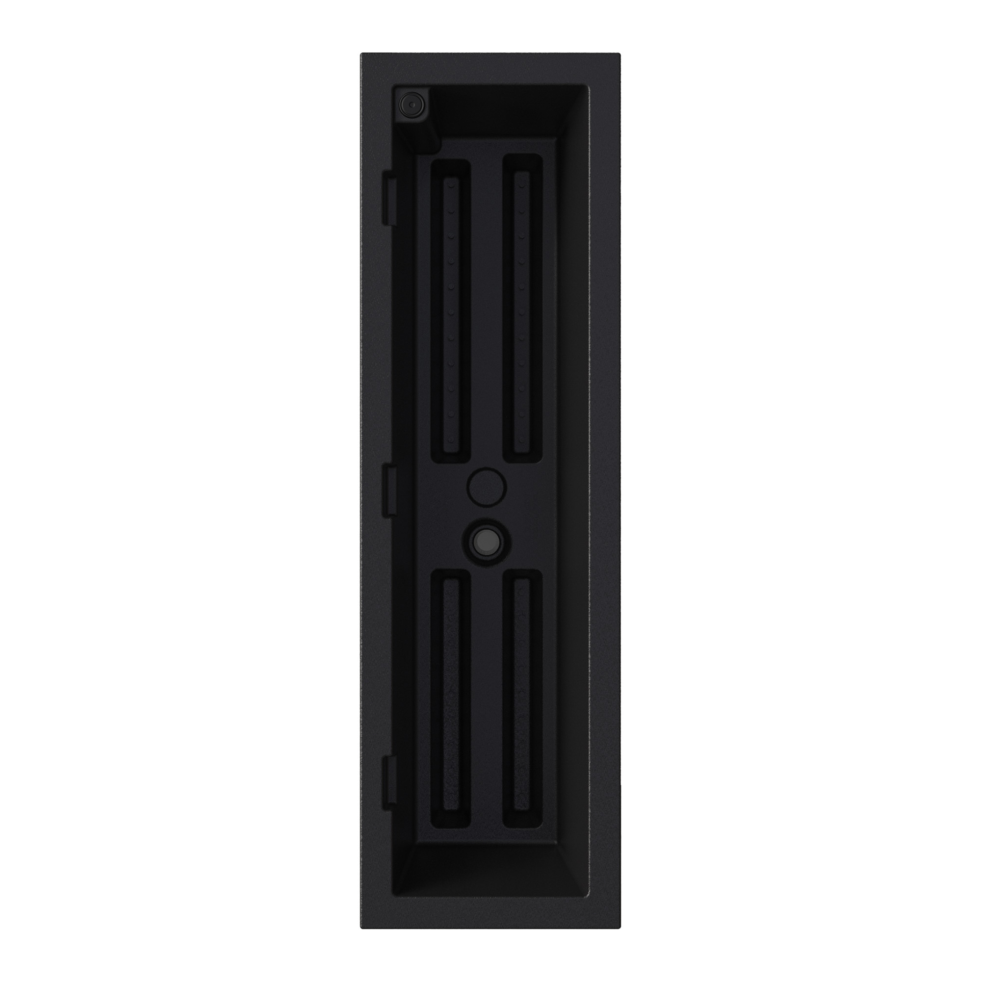 Acadia 36" x 11" x 10" Black Self Watering Plastic Window Box Planter with Steel Wall Mount Brackets