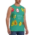 thumbnail image 2 of Kdxio Tropical Fruit for Men's Muscle T-shirt,Sleeveless for Workout Running Athletic Gym Lounge Casual, 2 of 7