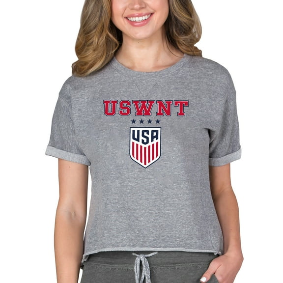 Women's Concepts Sport Gray USWNT Mainstream Terry Top