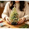 thumbnail image 4 of DIY Beaded Christmas Tree Kit, Crystal Holiday Craft Set for Adults with Ornament Charms, Tabletop Decor,A, 4 of 4