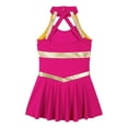 thumbnail image 3 of iixpin Kids Girls Cheer Leader Costume Cheerleading Outfits Halloween Christmas Gymnastic Dance Dress Performance Outfit Hot Pink 14, 3 of 7