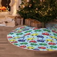 thumbnail image 5 of Rateoe Transport Pattern Christmas Tree Skirt with Ties, Christmas Tree Decorations, Farmhouse Christmas Decor Xmas Holiday Decorations-36", 5 of 6