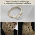 thumbnail image 3 of ALLORYA 0.25 Carat Round Lab Grown White Diamond Solitaire Intertwined Strands Engagement Ring for Women in 10K Solid Rose Gold, Size 7.5, 3 of 6