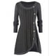 thumbnail image 1 of Jersey de punto con costura irregular y decoración de botones de manga larga y cuello redondo para mujer de talla grande, 1 of 5
