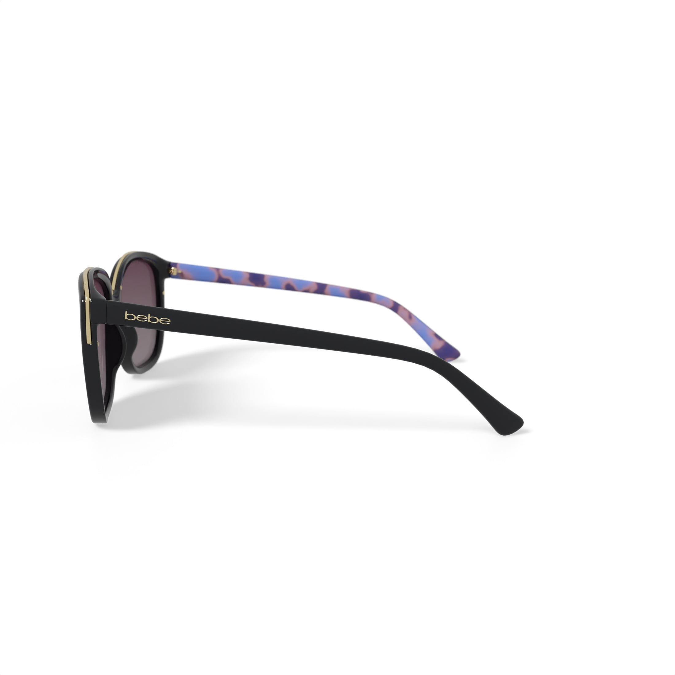 bebe Women's Rx'able Fashion Sunglasses, BBOS1004, Black, 55-17