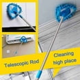 Telescopic Mini Microfiber Mop, Rotatable Triangle Lazy Cleaning Mop Dust Mop for Clean Roofs
