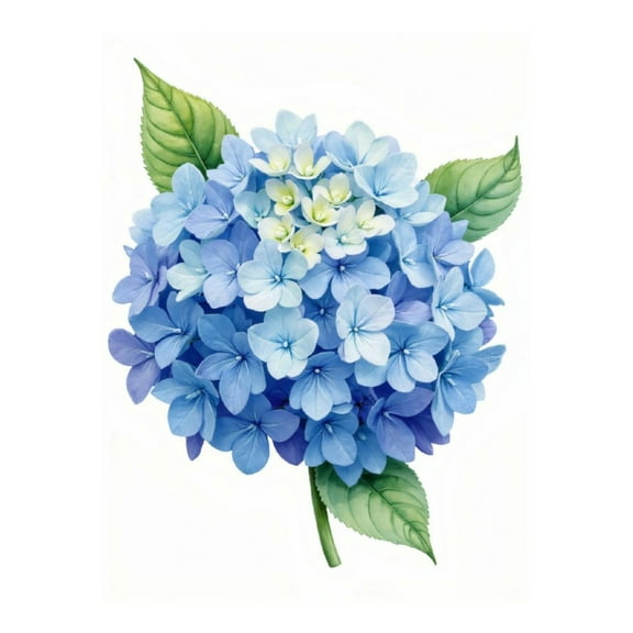 Diamond Art Kit for Adults, Blue Hydrangea Blossoms Leaves Diamond Painting for Adults Beginners, 5D DIY Diamond Art Painting Kits, Colorful Diamond Painting Craft for Home Decor 12x16