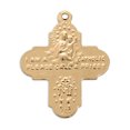 thumbnail image 4 of Catholic 4-Way Medal Cross Cruciform Pendant with Miraculous Medal, St. Joseph, St. Christopher and Sacred Heart, Made in USA, 4 of 10