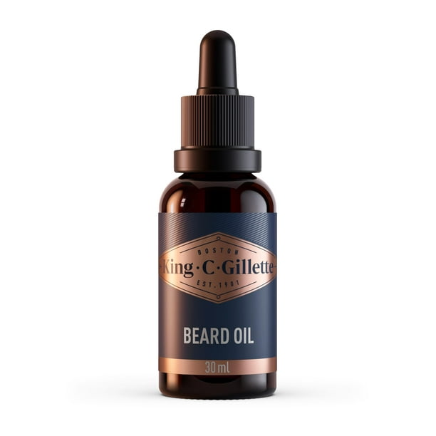 Aceite para barba King C. Gillette de argán, jojoba y aguacate, 30 ml, para hombre