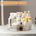 thumbnail image 3 of PENGXIANG 2Pcs Turnable Cabinet Organizer Clear Rotating Spice Rack Large Capacity Spinning Condiments Containers Multi-function Cosmetic Can Organizers, 3 of 8
