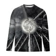 thumbnail image 4 of Nmnitkp Long Sleeve Shirt Trendy and Fashionable Graphic Mens Hipster Hip Hop Ripped Round Hemline Pattern Print T Shirt & ​​Soft and Skin-Friendly Men's Long Sleeve Shirt （Plus Size）, 4 of 4