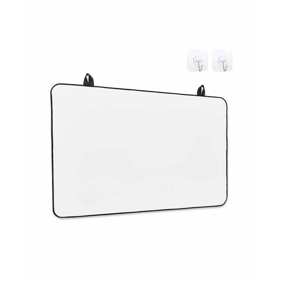 Solid Color Stove Top Covers for Electric Stove, 28'x20'' White Glass Ceramic Stove Cover Foldable Rubber Mat Heat Resistant Cooktop Protector for Kitchen