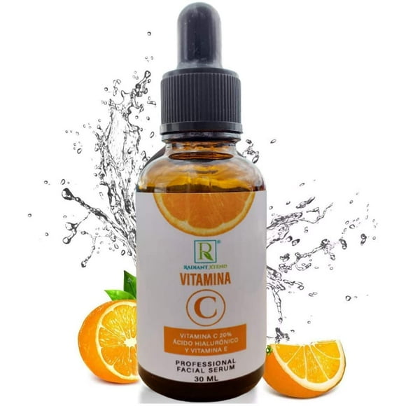 Mejor Serum con Vitamina C,E y Acido Hialuronico Alta Concentración Radiant Xtend Serum