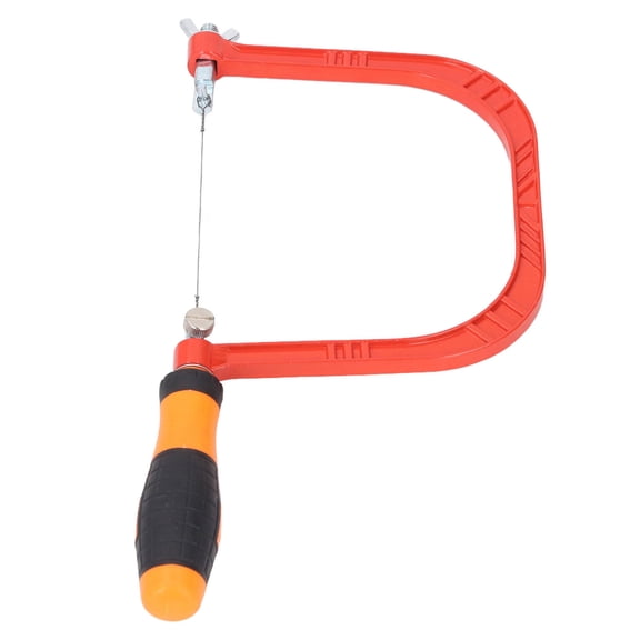 Yajisi 6" U‑Shaped Coping Saw – Aluminum Alloy Mini Carving Tool with 5 Blades, Non‑Slip Clamp, Easy Install, Rugged Design