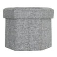 thumbnail image 2 of Decorative Grey Foldable Hexagon Ottoman for Living Room, Bedroom, Dining, Playroom or Office, 2 of 8